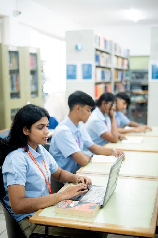 Students studying at Presidency PU College
