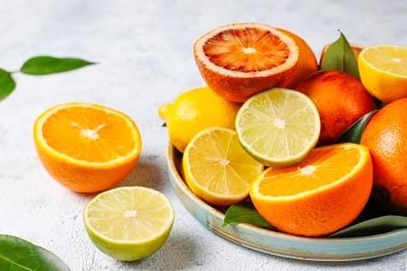 Assorted fresh citrus fruits
