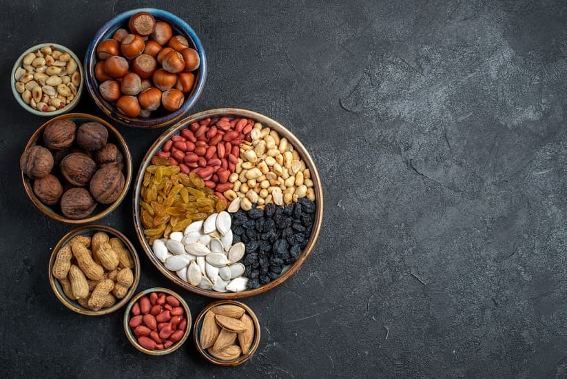 Assorted nuts and dried fruits