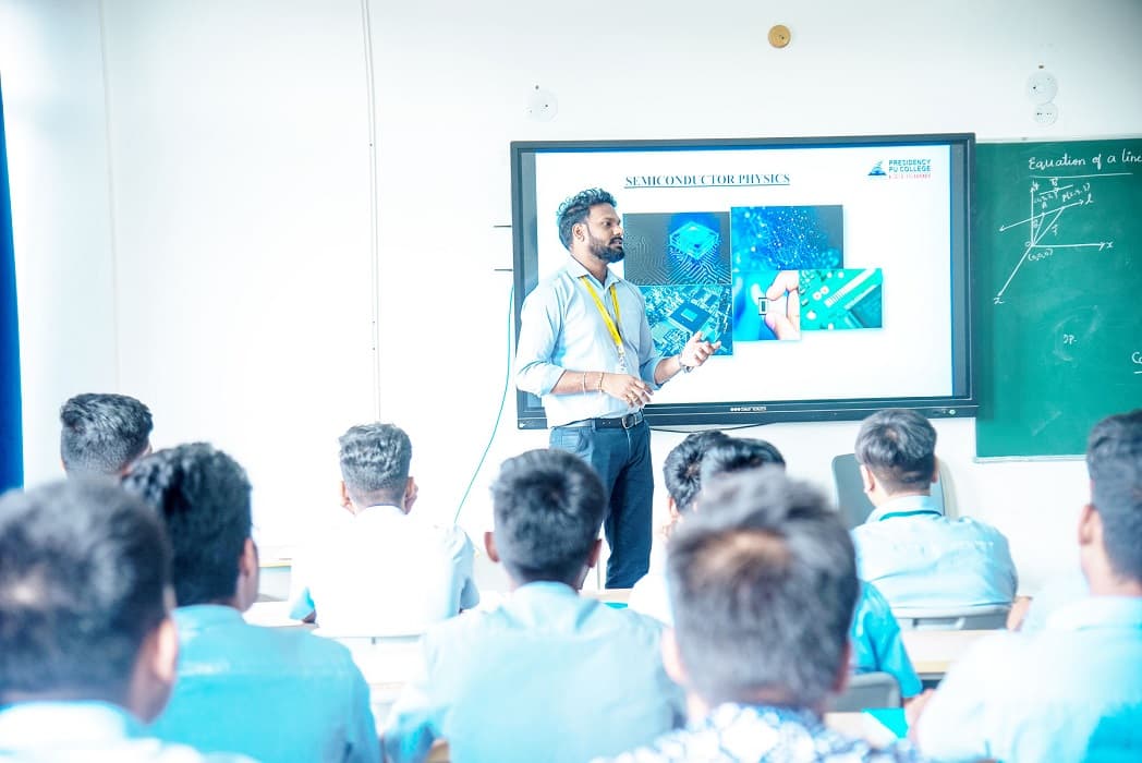 Integrated programme classroom at Presidency PU College