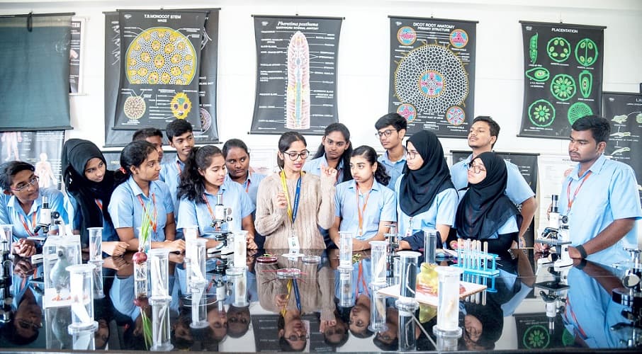 Science students at Presidency PU College